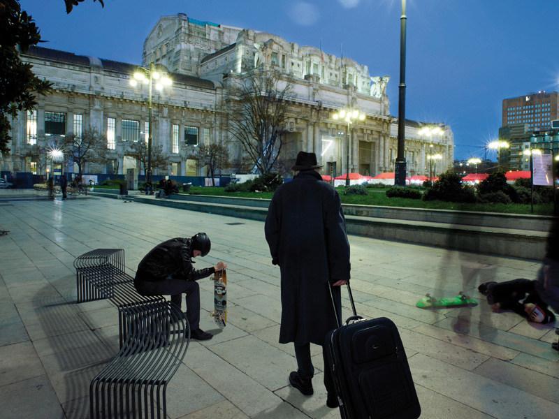 Urbantime Изогнутая металлическая скамья без спинки Zeroquindici.015 sun-id-1422505 - Вид №1