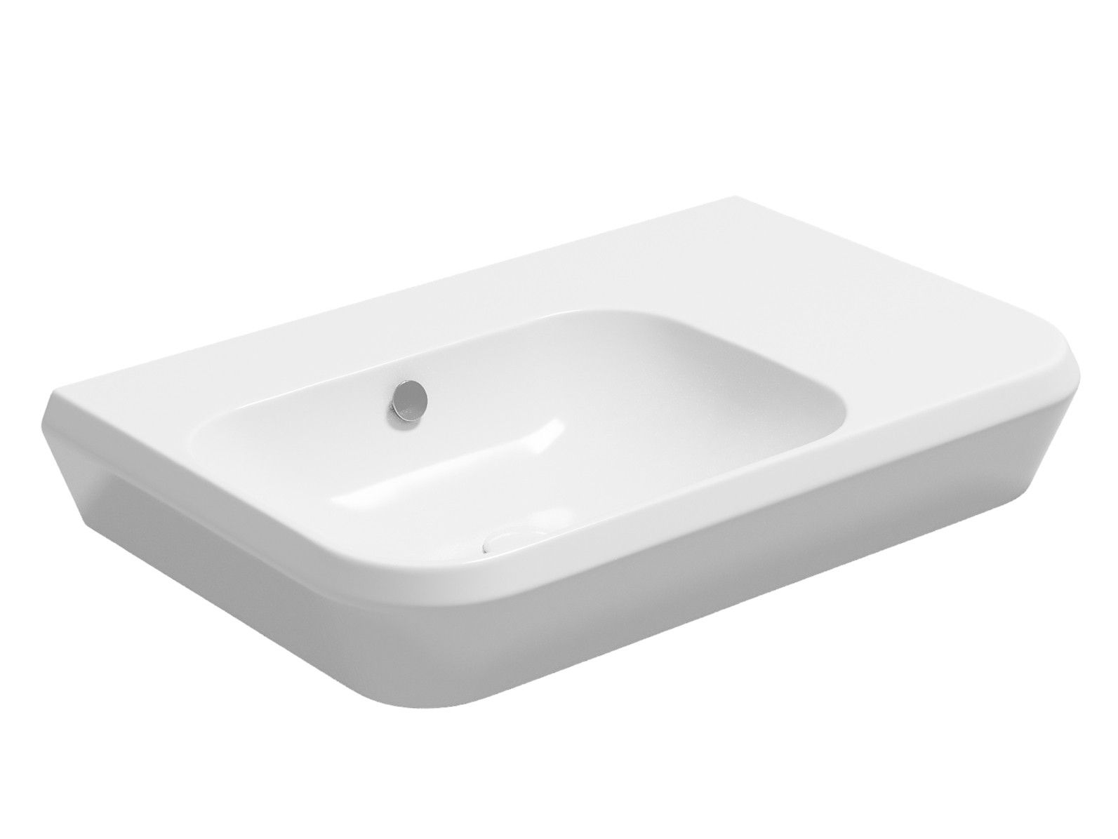 Керамическая одиночная прямоугольная раковина с столешницей GSG Ceramic Design Cruise ARCH-00004442 - Вид №1