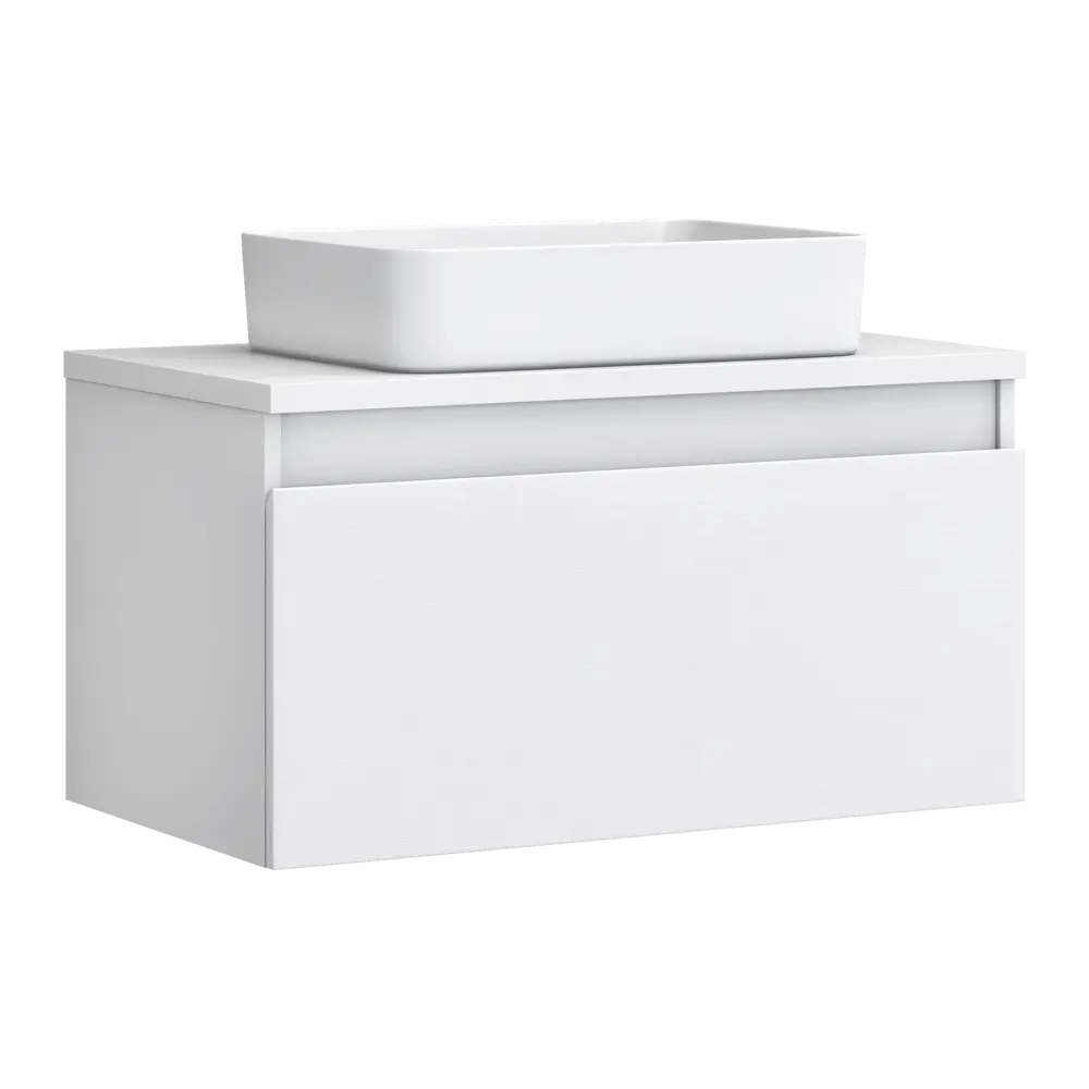 Тумба под раковину подвесная Vigo Matteo 80 см цвет белый STLM-2129443 - Вид №1