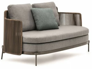 Minotti 2-местный тканевый садовый диван Tape cord outdoor