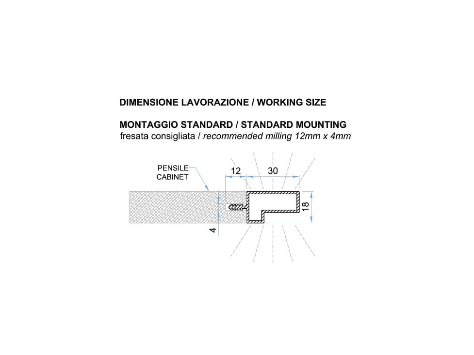 Светодиодный профиль для настенного шкафа Metalarredo PATROL ARCH-00115559 - Вид №1