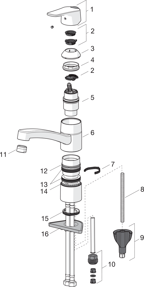 Oras 1828G Смеситель для хозяйственного помещения 1828G Vega Хром  - Вид №4