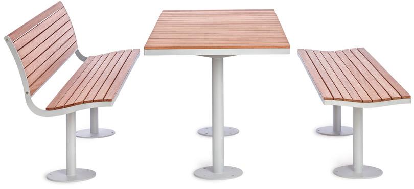 Nola Industrier Скамья из стали и дерева без спинки Parco sun-id-1383539 - Вид №1