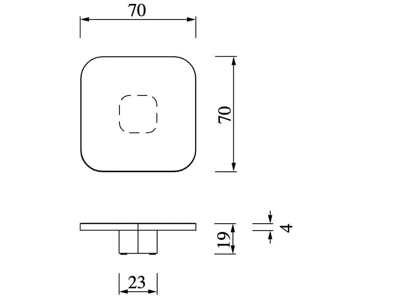 Алюминиевый квадратный низкий журнальный столик Classicon лук ARCH-00129684 - Вид №4