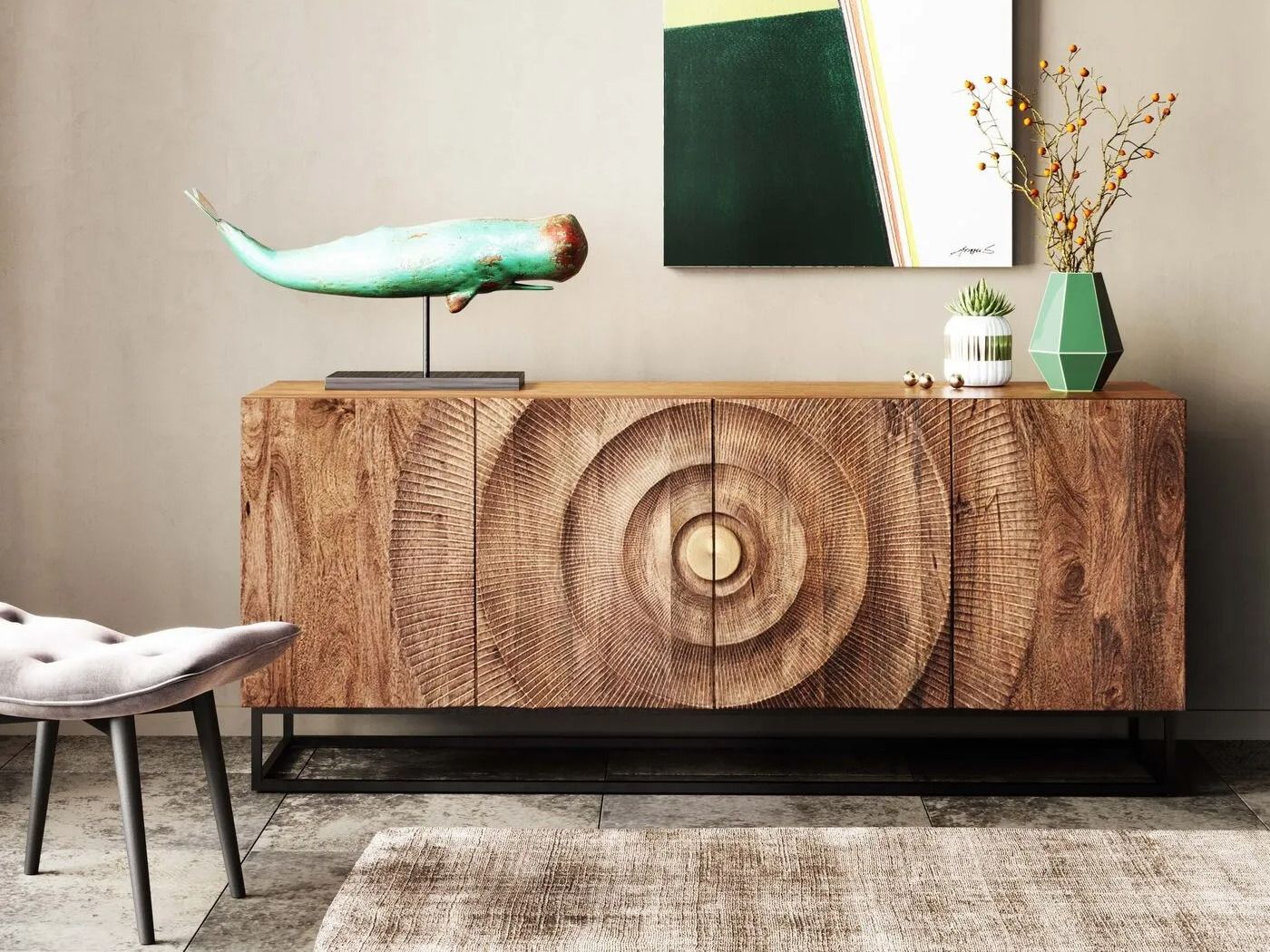 Шкаф из массива дерева с распашными дверями KARE Design Мадейра ARCH-00067867 - Вид №7