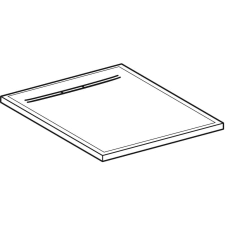 550.250.00.2 Квадратный душевой поддон Geberit Sestra Geberit  - Вид №1