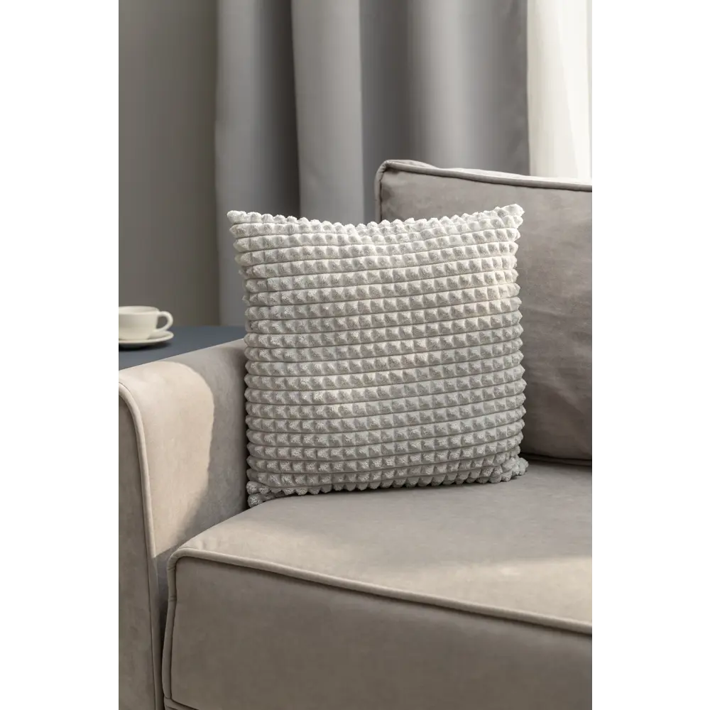 Подушка Плюш 40x40 см цвет серый LINEN WAY STLM-2159486 - Вид №3