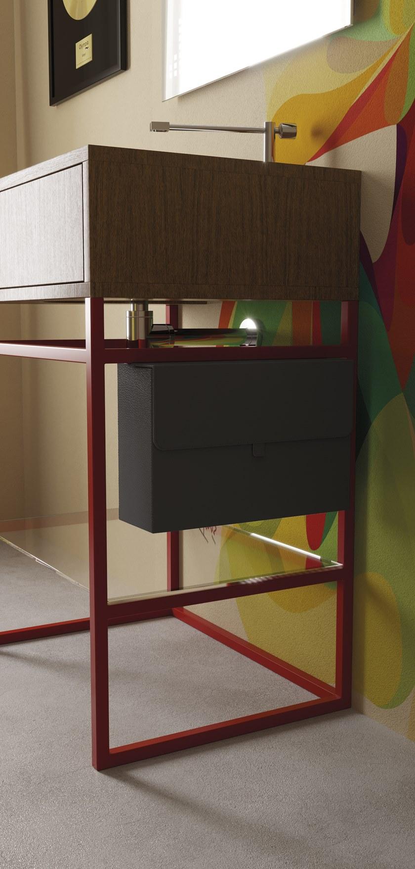 Olympia Ceramica Тумба под умывальник из железа с ящиками и полотенцесушителем Vinyl Vynilcom62 - Вид №6
