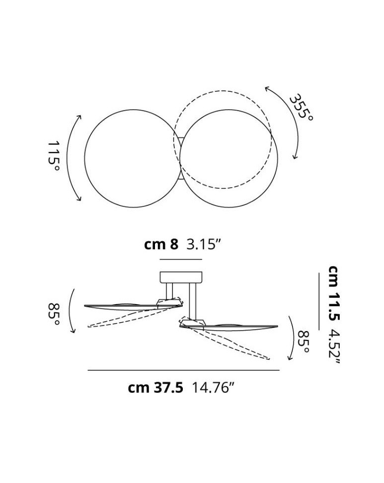 Studio Italia Design PUZZLE DOUBLE AP3-PL3 159006 универсальный светильник 109965 - Вид №3
