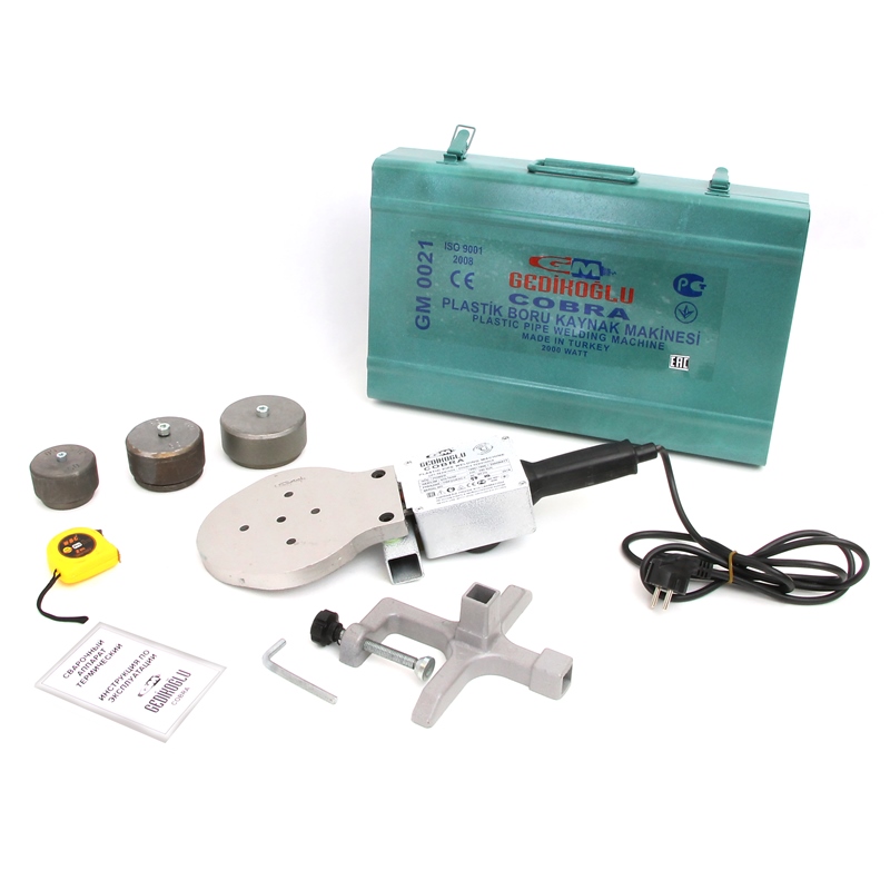 Набор монтажный GM Cobra для сварки PPR-труб 2000 Вт 50-125 мм, рулетка GM0021 - Вид №2