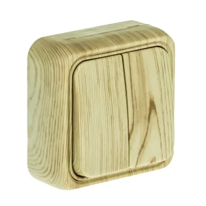 Выключатель LK STANDARD 2 клавиши открытой установки, сосна