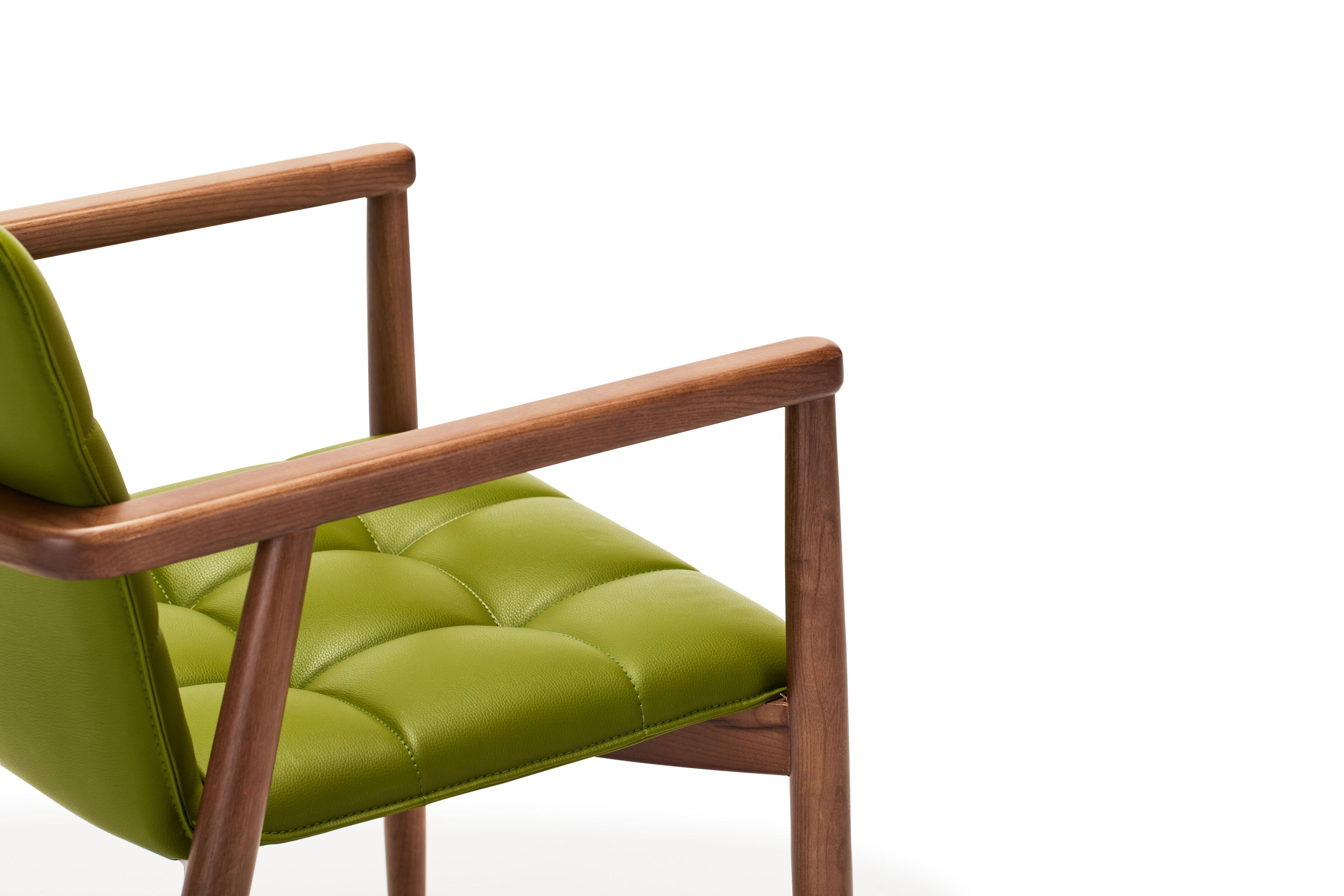 Стул из кожи и ясеня с подлокотниками Papell Design Squarez ARCH-00043972 - Вид №4