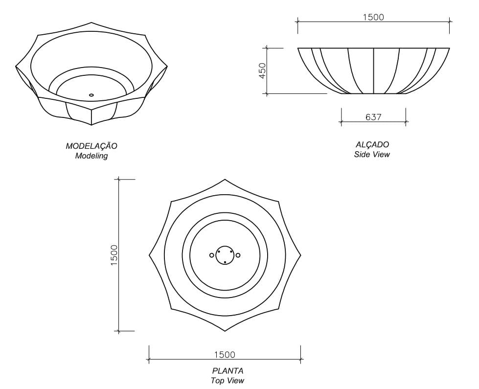 Бетонная плантатор amop Umbrella ARCH-00103614 - Вид №1