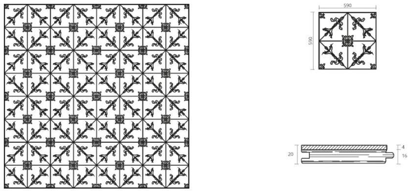 FOGLIE D'ORO Пол из ореха и клена I moduli heritage sun-id-1387522 - Вид №4