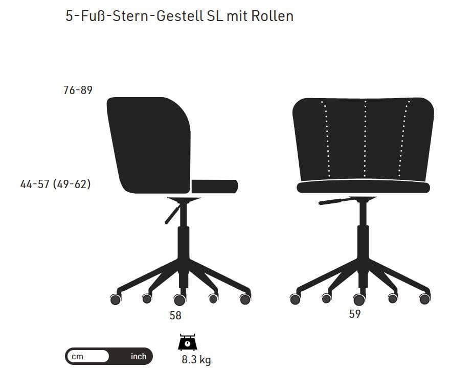Регулируемый по высоте мягкий стул KFF Gaia Line ARCH-00074250 - Вид №7