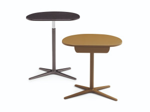 Журнальный столик из алюминия и дерева