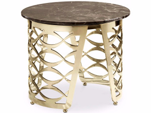 Круглый мраморный журнальный столик для гостиной