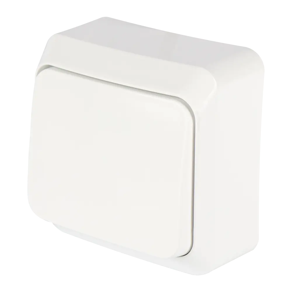 Выключатель SYSTEME ELECTRIC Этюд одноклавишный накладной белый 11300930 STLM-0001173 - Вид №1