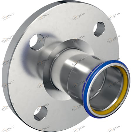 GEBERIT 34205 Фланец Geberit Mapress из нержавеющей стали, PN 10/16, с прессовым соединением (газ) 