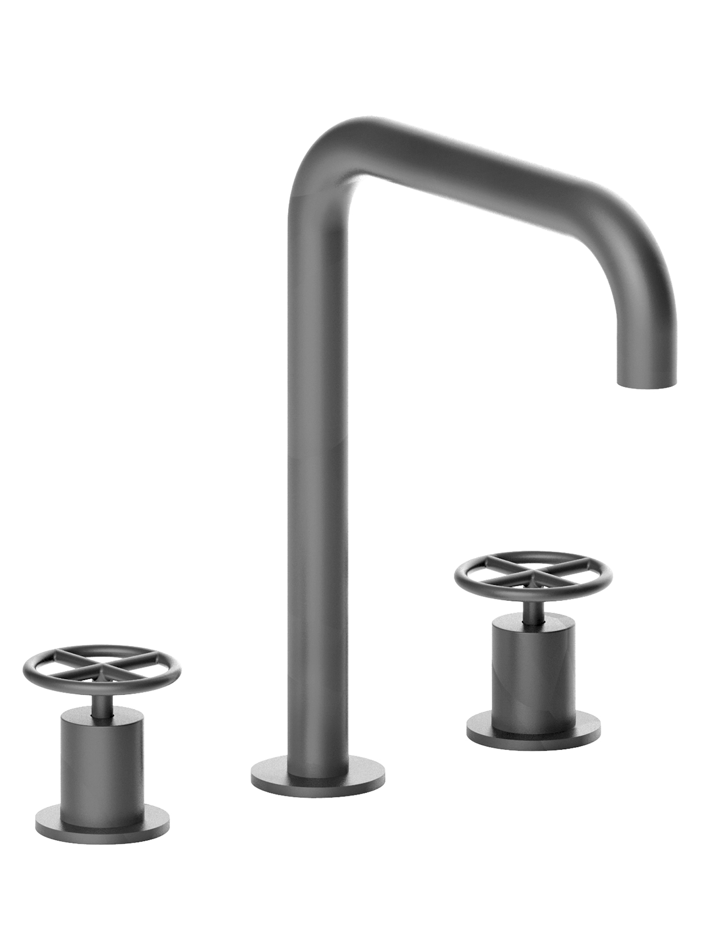 P007W  Смеситель для раковины на 3 отверстиявылет 18,2 см ручки ограничитель потока воды до 5 л/мин при 3 бар картридж керамический 90° подводка без донного клапана Fantini FONTANE BIANCHE Santreyd 