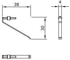 Euroform W Скамья из дерева с подлокотниками со спинкой  1016, 1017, 1018  - Вид №6