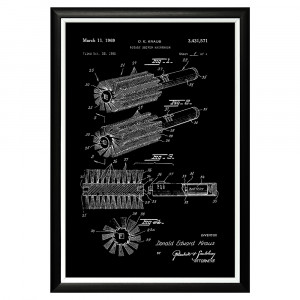 896519437_1818 Арт-постер «Патент на электрическую щетку для волос» Object Desire