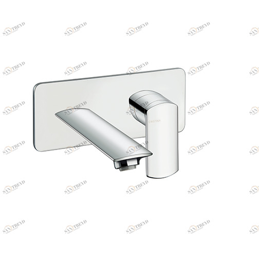 CRIPF256 Смеситель для раковины настенный REGULAR внешние части для CRICS200 (правая сторона) со сливом 1 "1/4 Up & Down и металлической пластиной Cristina Rubinetterie 