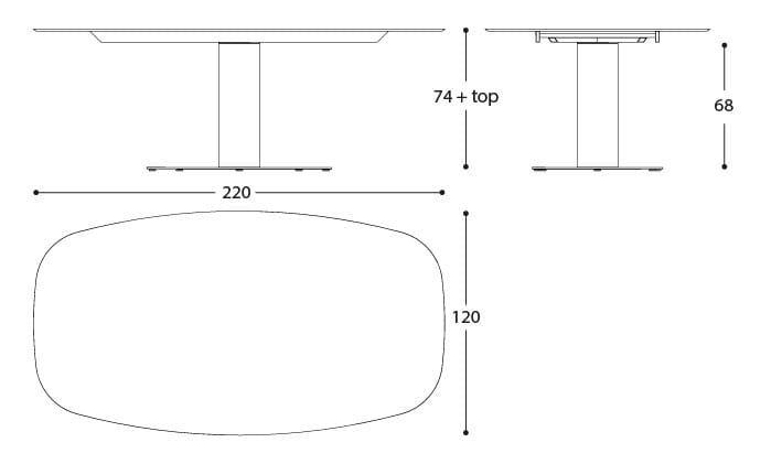 Стальной овальный садовый стол Varaschin ARCH-00010090 - Вид №4