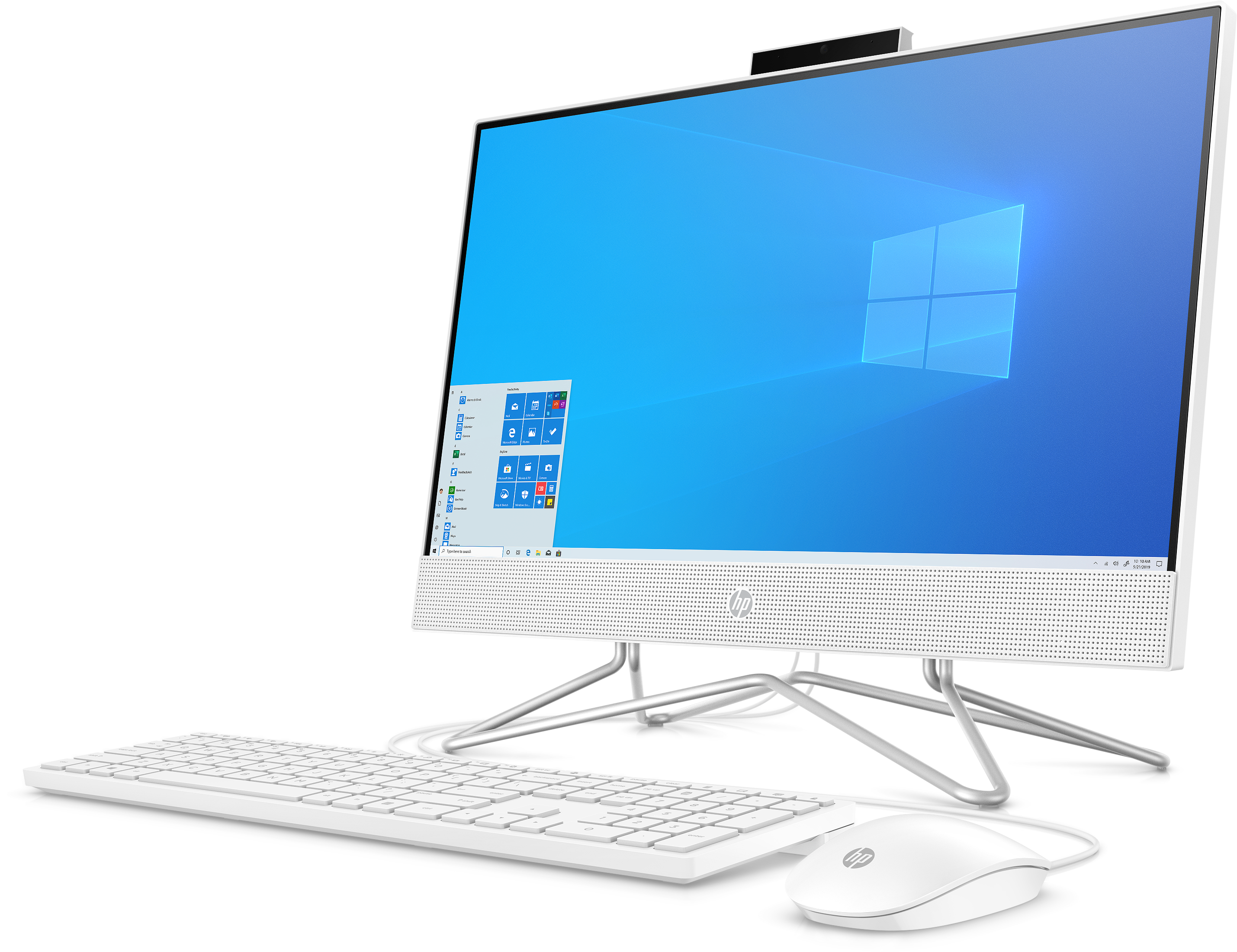 9UG57EA#ACB 200 g4 aio 21,5" nt 21.5"(1920x1080 (матовый))/intel core i3 10110u(2.1ghz)/8192mb/256pcissdgb/dvdrw/wifi/war 1y/w10pro + snow white HP Santreyd  - Вид №1