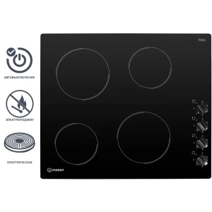 Варочная панель электрическая INDESIT RI 860 C 4 конфорки цвет чёрный