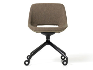 Офисное кресло из ткани с 4 спицами