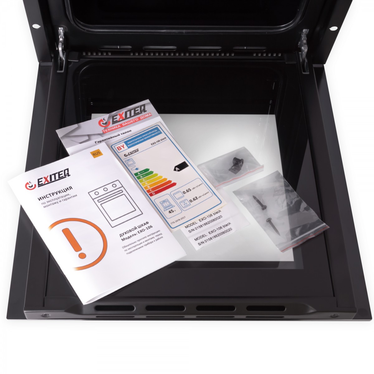 9240889 Электрический духовой шкаф EXITEQ EXO-106 черный STDN-0139982 - Вид №6