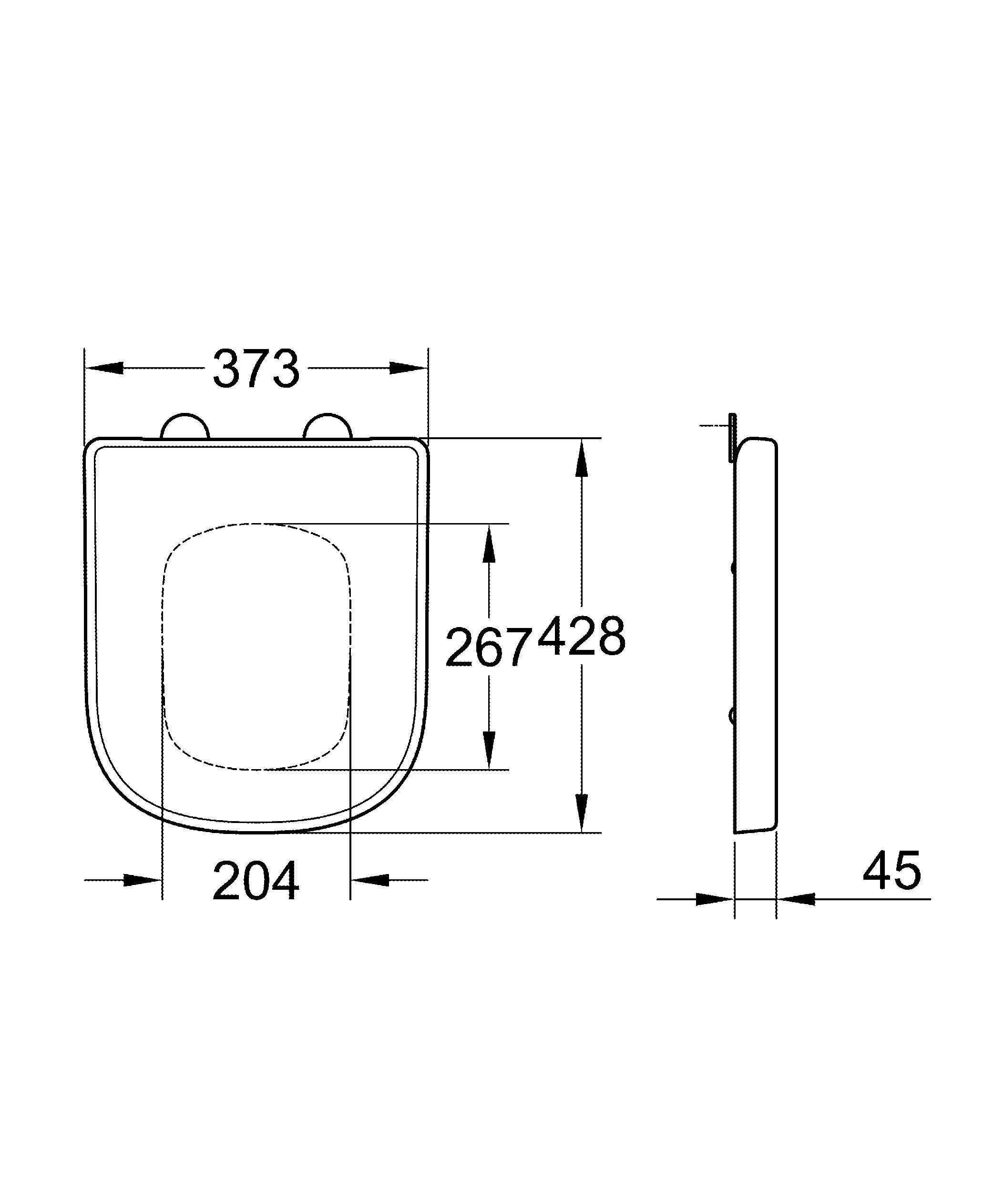 NW0026 Подвесной унитаз настенный Белый Grohe Euro Тайвань - Вид №3