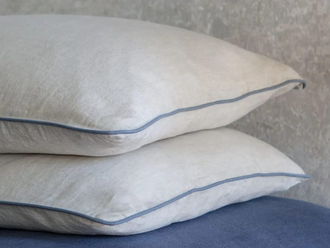 Льняная наволочка с окантовкой Once Milano трубопроводы ARCH-00078067