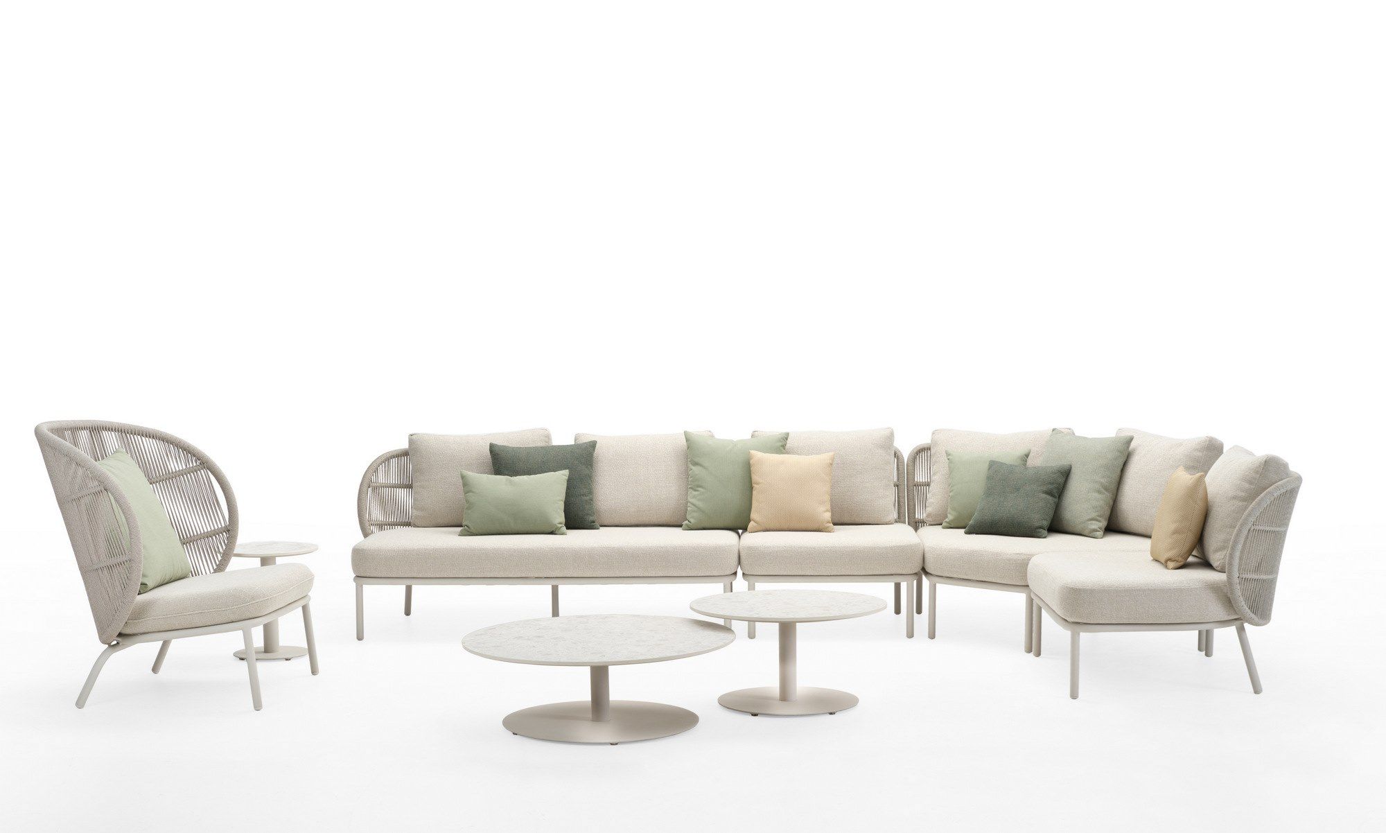 Тканевый угловой модульный садовый диван Vincent sheppard Кодо ARCH-00001263 - Вид №2