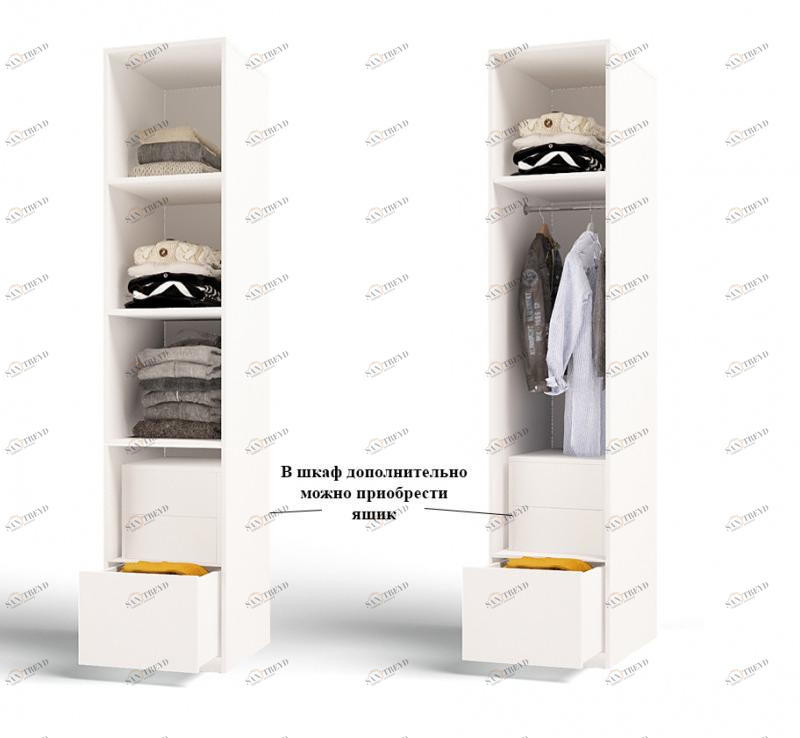 Блок ABC-KING с 2 ящ. для 2-х дв.шкафаБелый 4631147954893