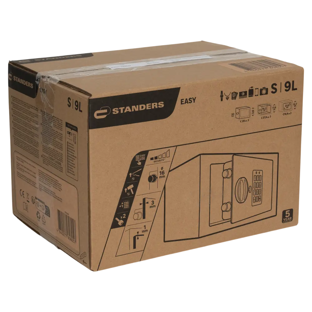 Сейф встраиваемый малый Standers электронный замок 9/10 л STLM-2128555 - Вид №5
