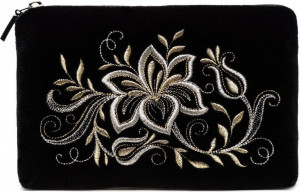 10660372 Торжокские золотошвеи Косметичка "Нежность" бархат Разм. 13*18,5*3,5 Мод. 425-1 Бархат