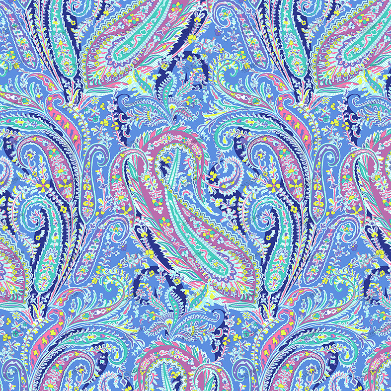 COLORISTICA Liberty col.08 Ткань мебельная  Микровелюр  Liberty Синий / разноцветный 