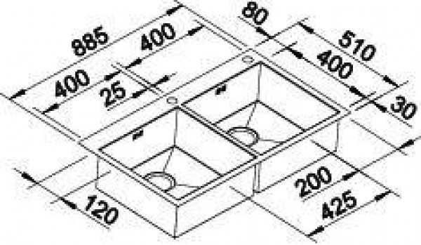 521648 Кухонная мойка Blanco Zerox 400/400-IF/A  Blanco Zerox - Вид №4