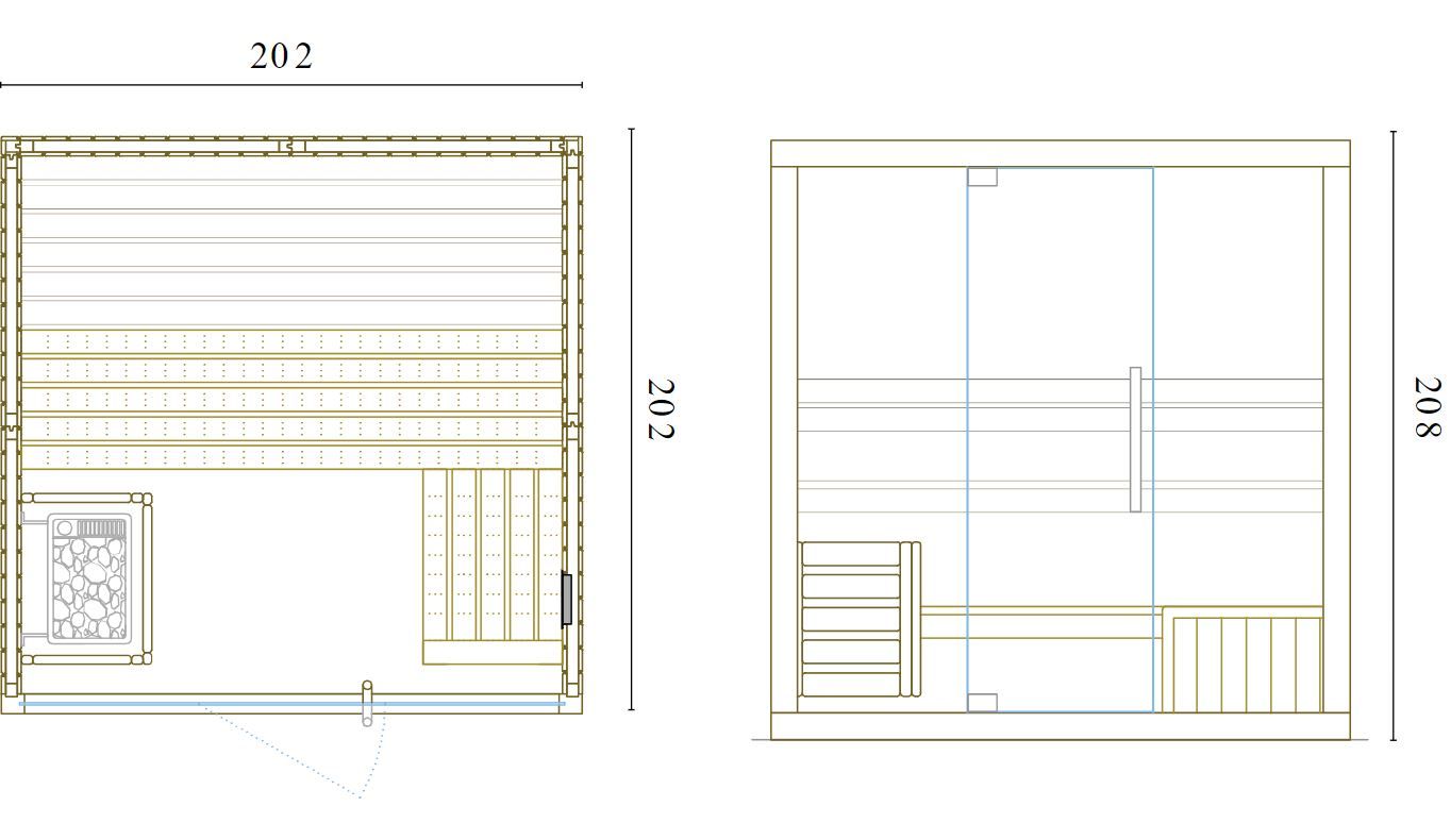 Наружная сауна из термообработанной сосны Kinedo Sauna per esterno ARCH-00007684 - Вид №7