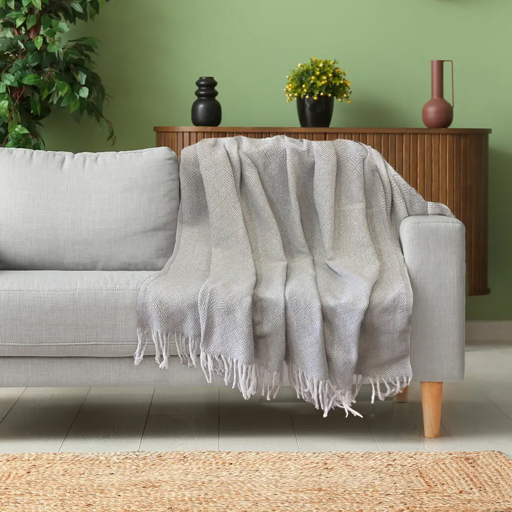 Плед Валенсия Елочка с вензельным узором 140x200 см 89426315 Santreyd STLM-1580777 - Вид №5