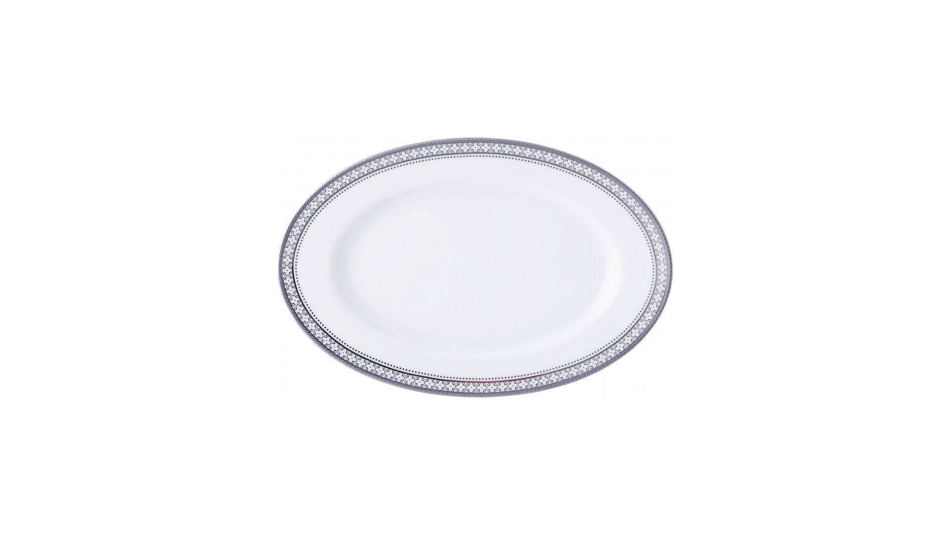 10651596 Noritake Сервиз столовый Noritake "Трефолио,платиновый кант" 6/20 Фарфор костяной  - Вид №1