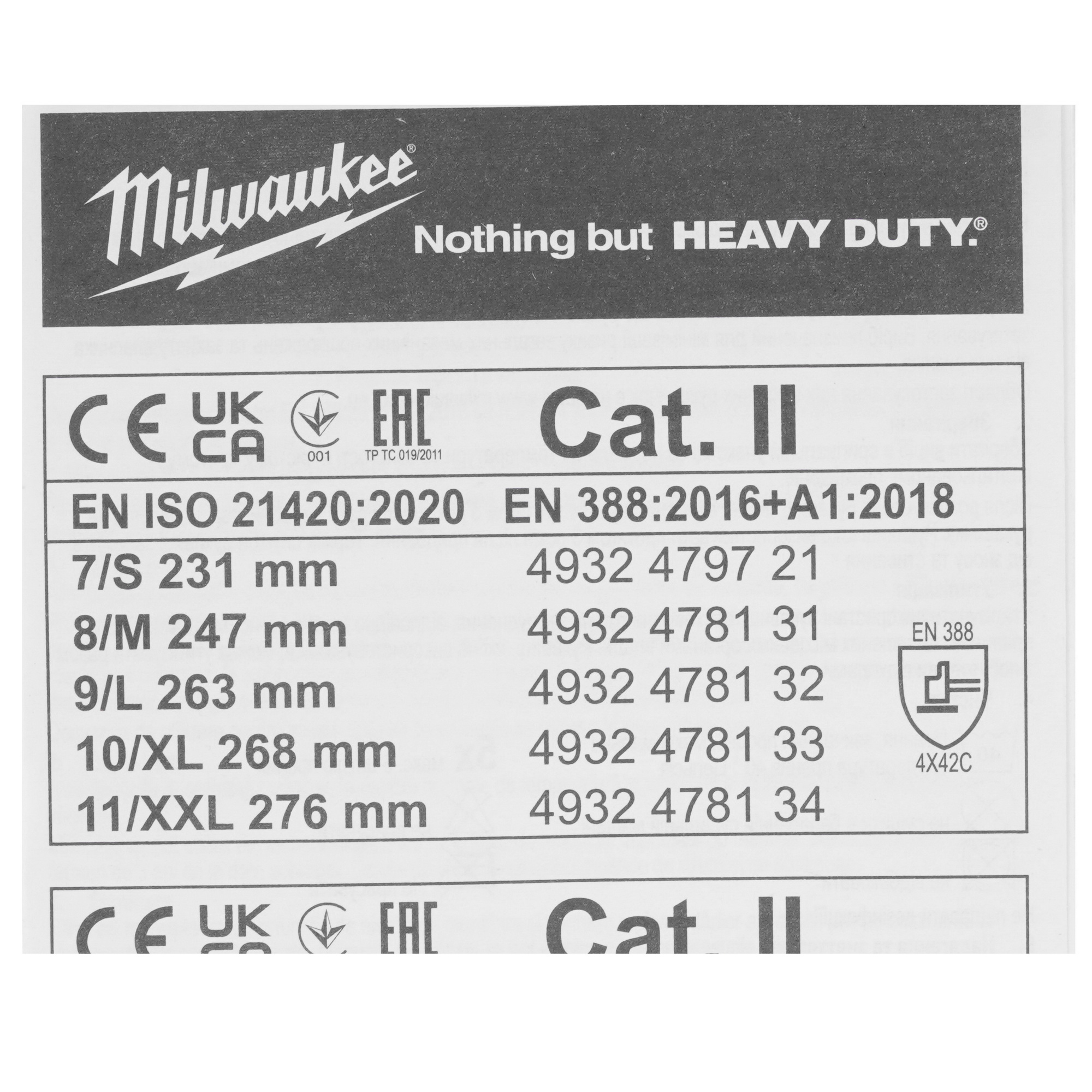 Перчатки трикотажные Milwaukee Hi-Vis Cut level 5/E 11/XXL 5478073 STDN-0073509 - Вид №3