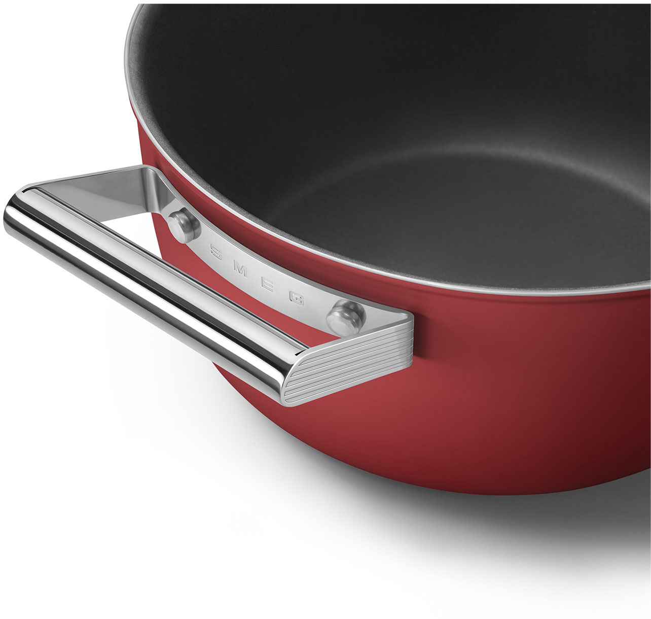CKFC2411RDM Посуда / кастрюля с двумя ручками и крышкой 24 см, красная SMEG  - Вид №8