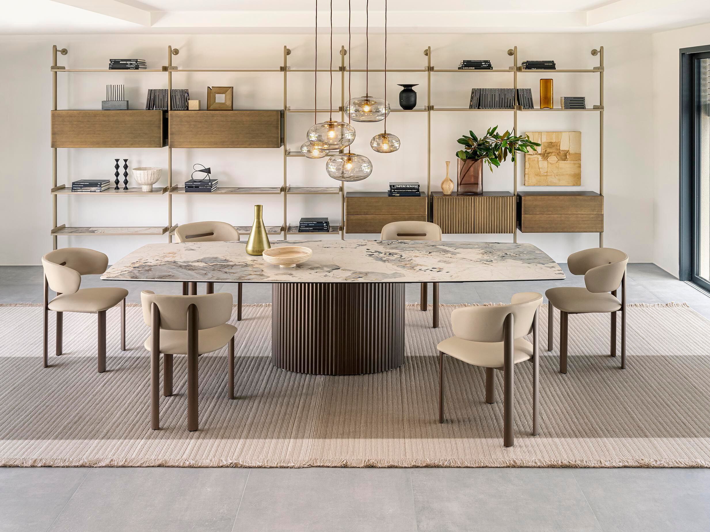 Стол с керамической столешницей и металлическим основанием RIFLESSI Enea ARCH-00086332