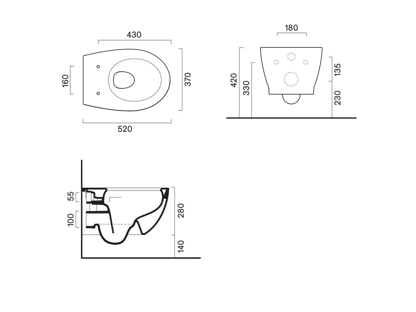 Подвесной туалет CERAMICA CATALANO ITALY 52x37 ARCH-00059104 - Вид №2