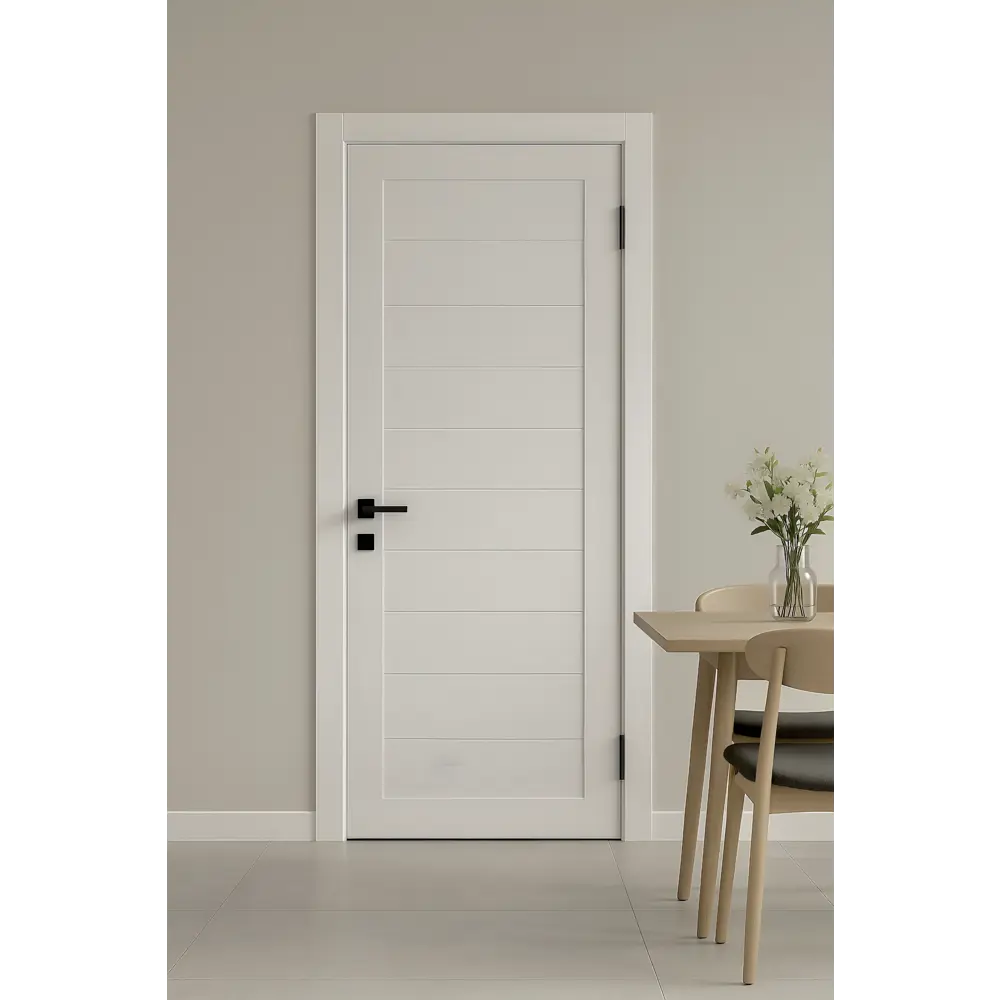 Дверь межкомнатная глухая Корса 60x200 см Hardflex цвет белый с замком и петлями 89434232 STLM-2034600 Santreyd  - Вид №5