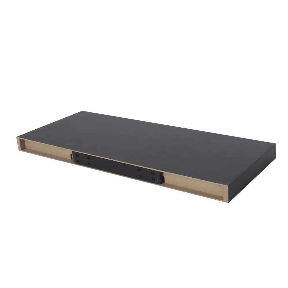 Полка мебельная прямая 80x23.5x3.8 см МДФ цвет чёрный 81898861 STLM-2046662 SPACEO  - Вид №3