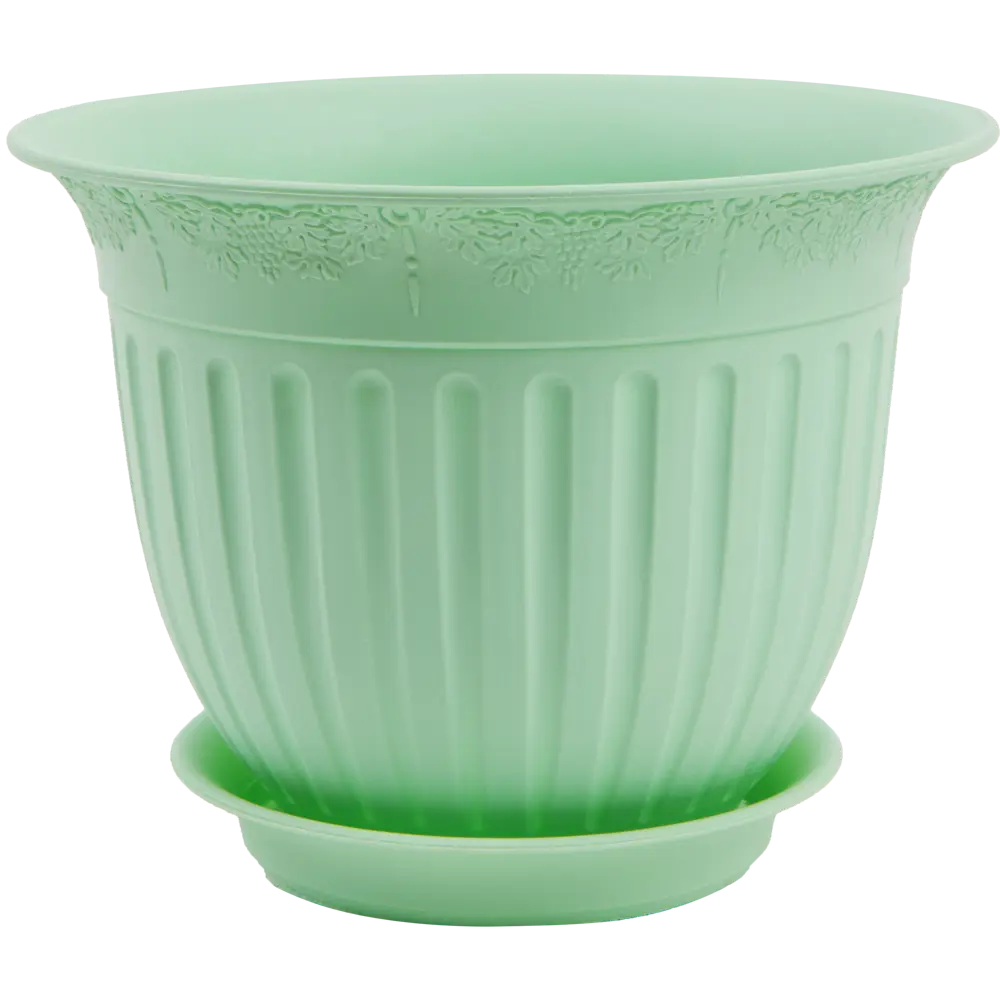 Кашпо Виноград ø17 h13.5 см v1 л пластик мятный Santreyd STLM-2154034